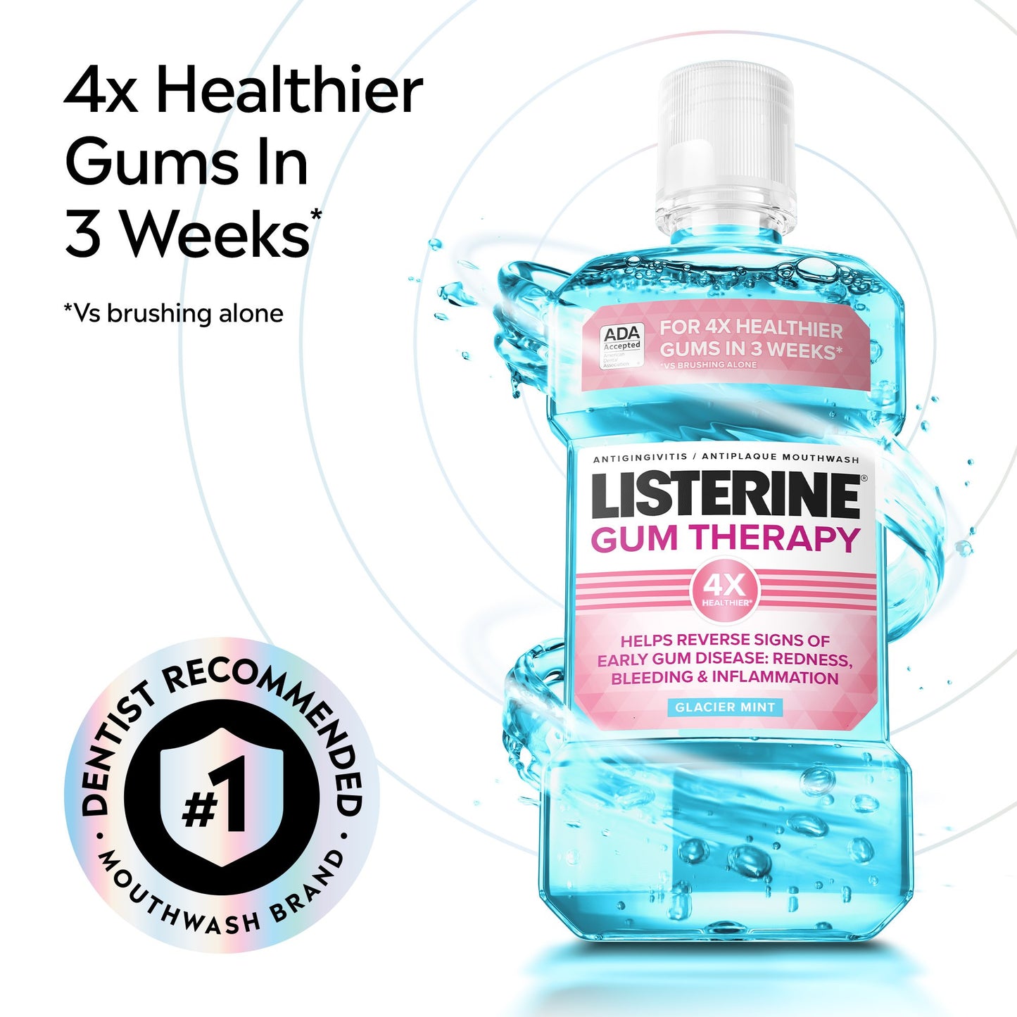 Listerine Gum Therapy Anti-Gingivitis Mouthwash - Glacier Mint