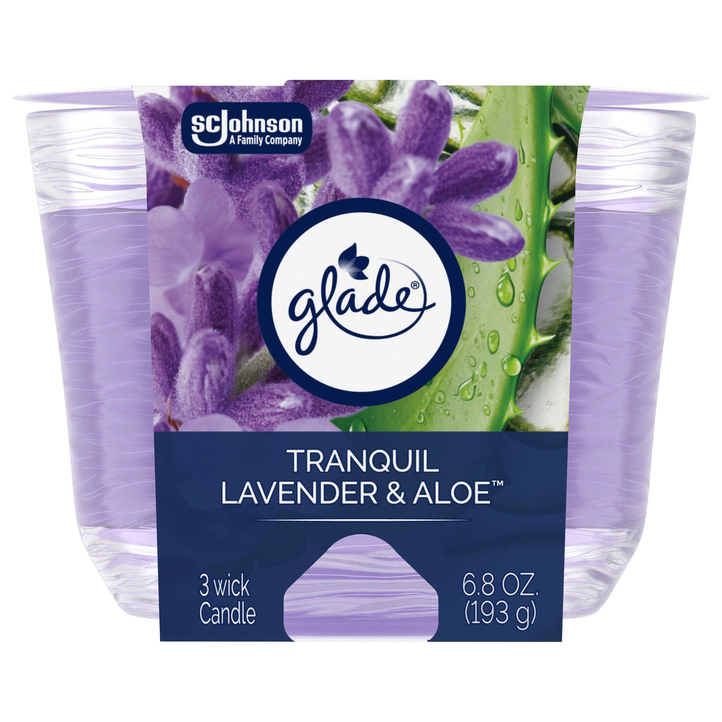 Glade Tranquil Lavender & Aloe 3 Wick Candle