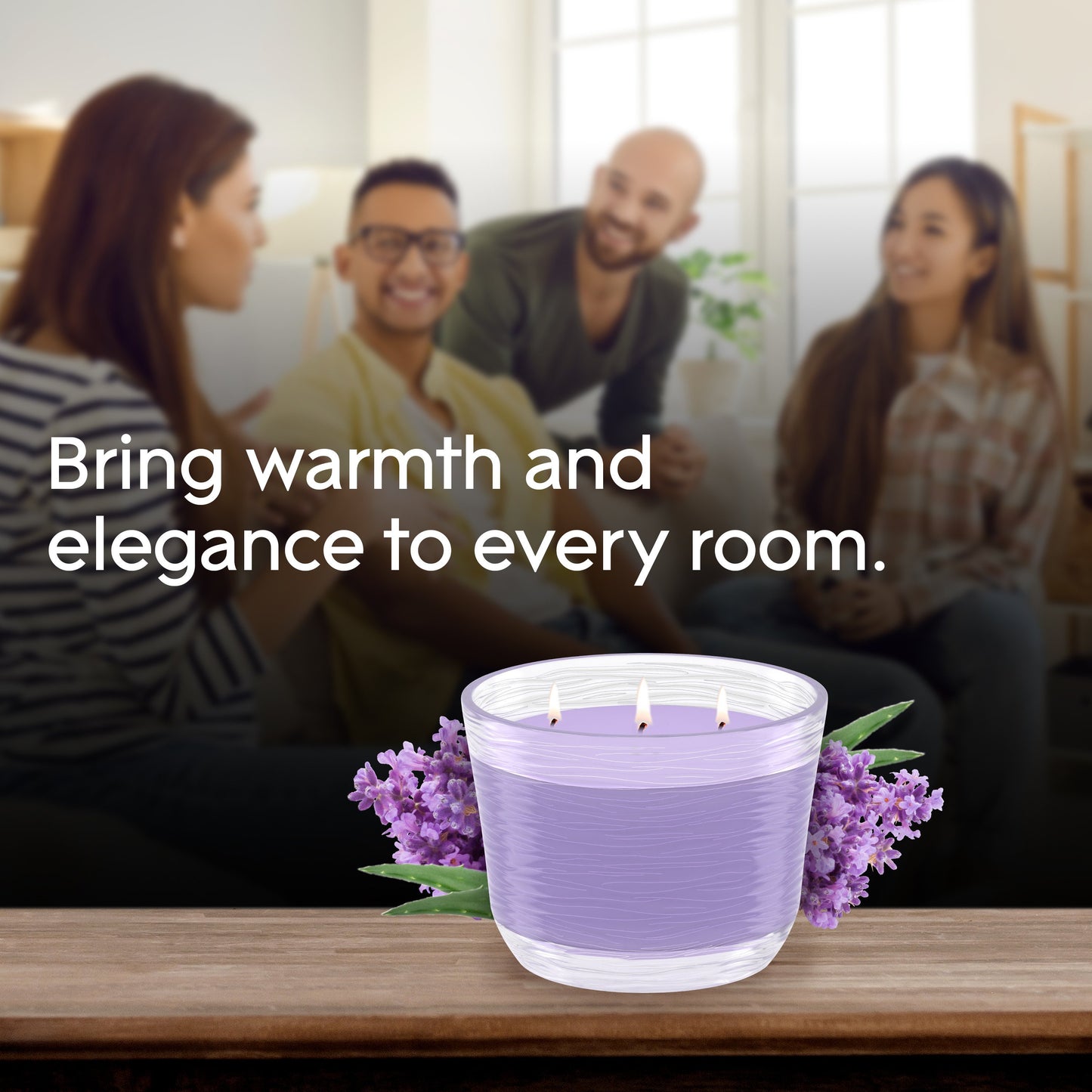 Glade Tranquil Lavender & Aloe 3 Wick Candle