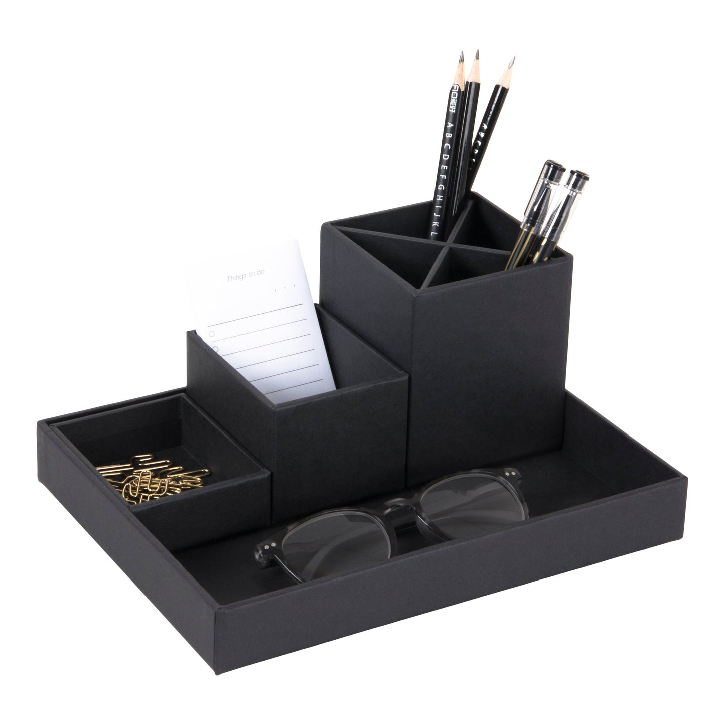 Bigso Box Of Sweden Lena Desktop Organizer- Black