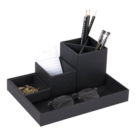 Bigso Box Of Sweden Lena Desktop Organizer- Black