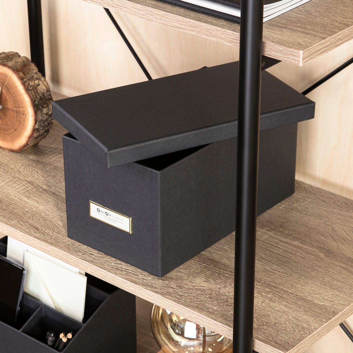 Bigso Box Of Sweden Silvia Storage Box Organizer - Black