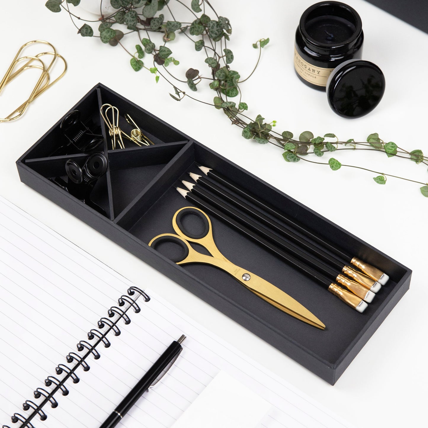 Bigso Box Of Sweden Anne Desk Tray Organizer - Black