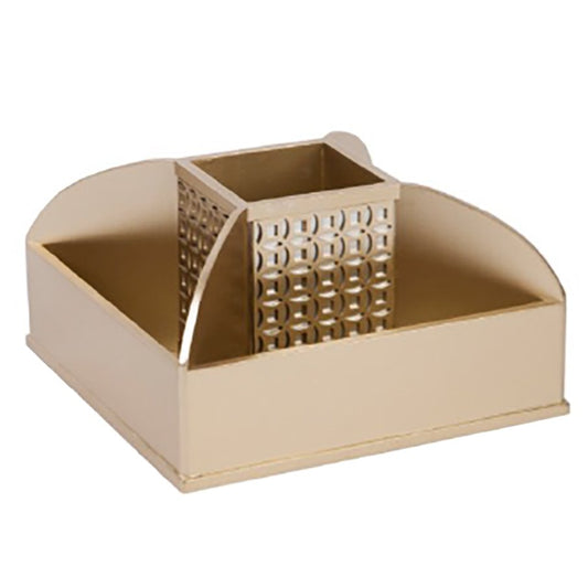 Home Essentials & Beyond Spinning Desktop Square Storage Caddy