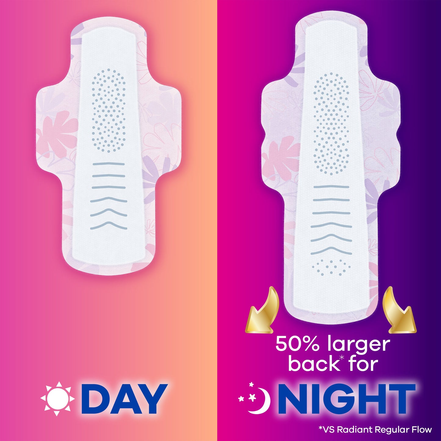 Always Radiant Pads with Wings - Overnight Size 4
