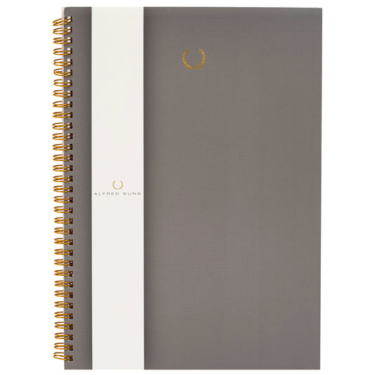Merangue Alfred Sung Spiral Notebook - Gray
