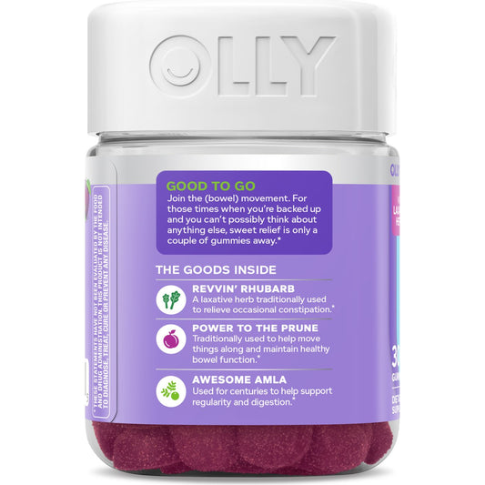 OLLY Keep It Moving Constipation & Digestive Support Gummies - Plum Berry