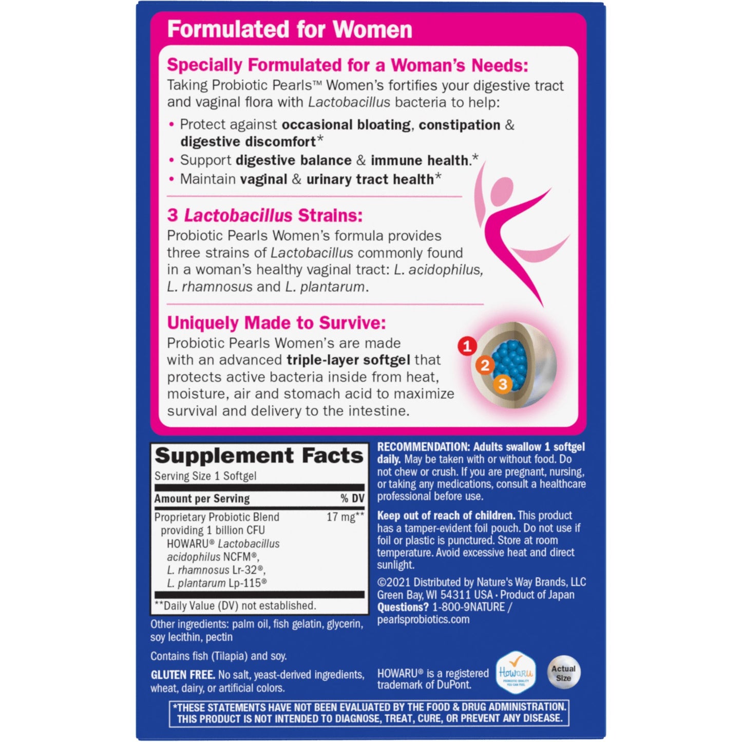 Nature's Way Women's Probiotic Pearls Softgels