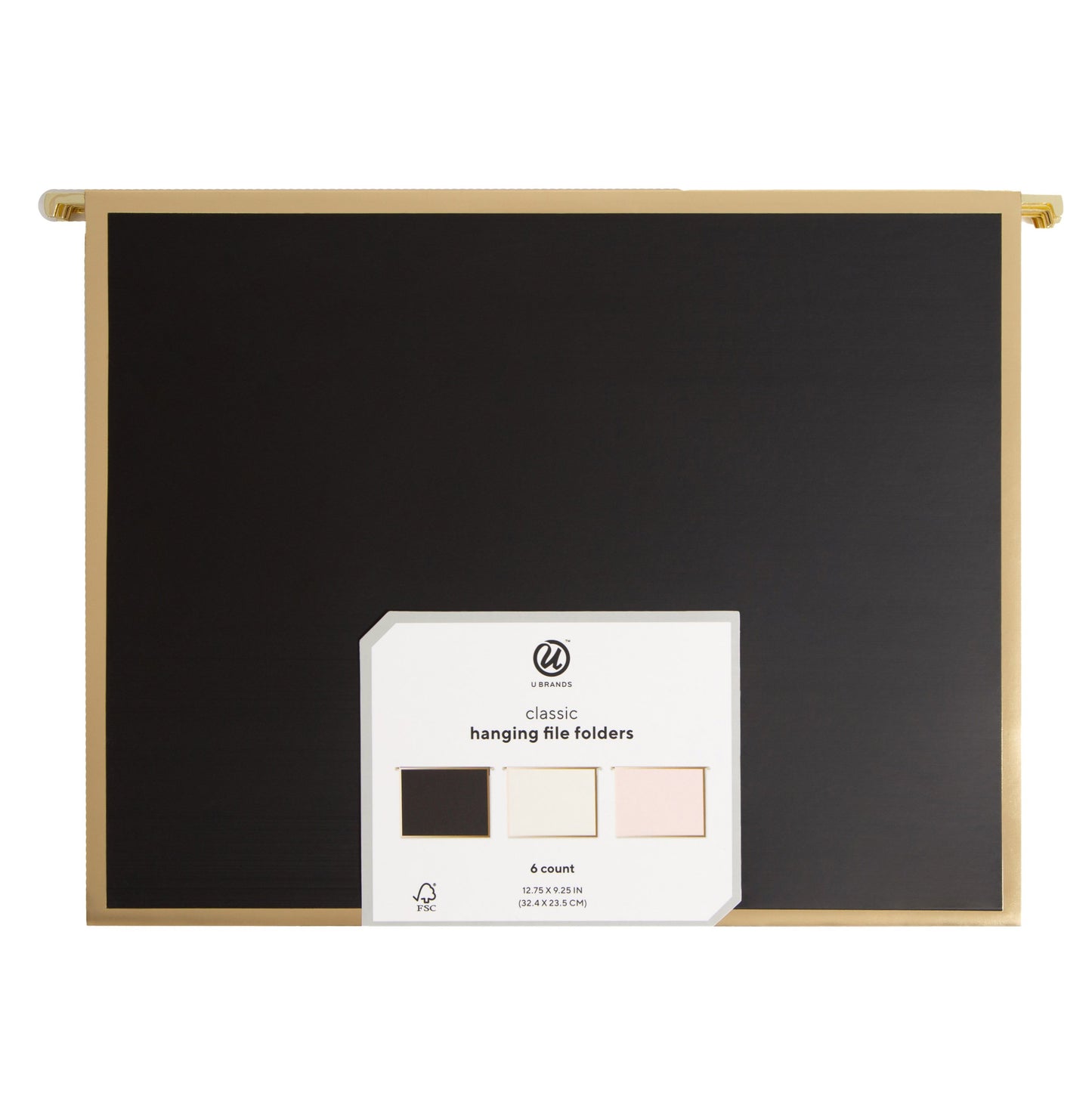 U Brands Assorted Hanging File Folders - Classic, 6 pk