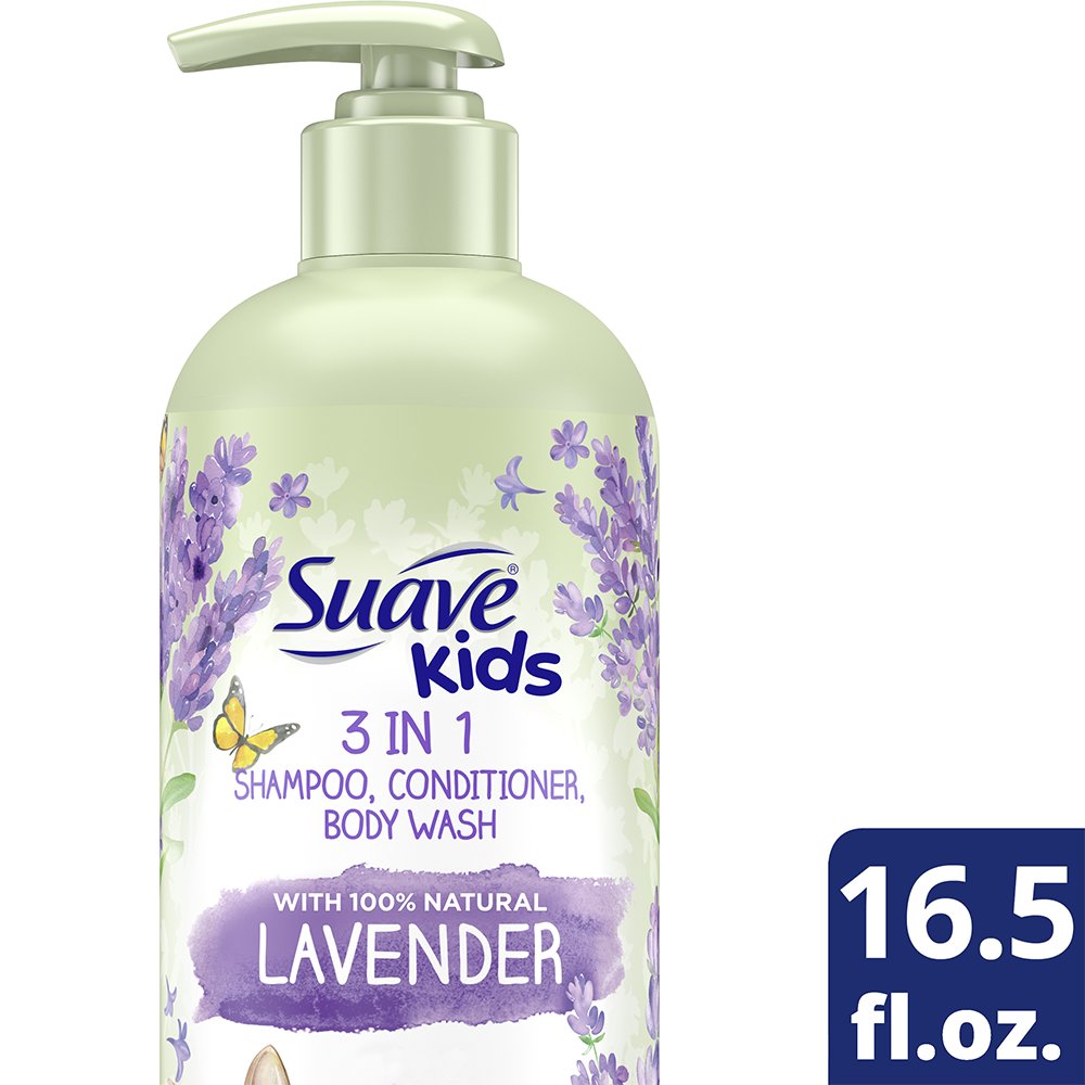 Suave Kids 3-in-1 Shampoo + Conditioner + Body Wash with Natural Lavender