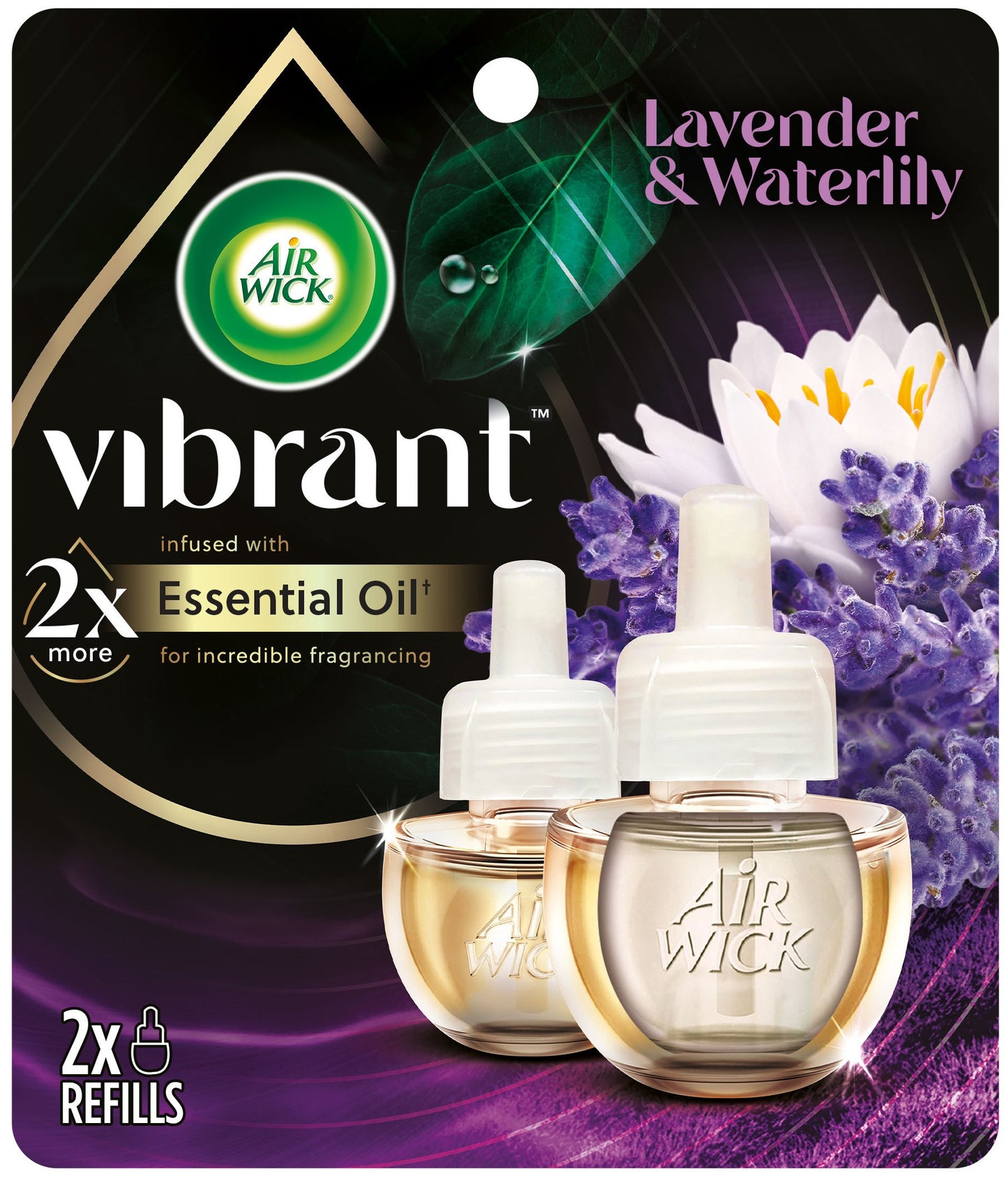Air Wick Vibrant Scented Oil Refill, Plug In Air Freshener, Lavender