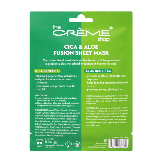 The Crème Shop Cica & Aloe Fusion Sheet Mask