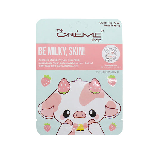 The Crème Shop Be Milky, Skin! Animated Strawberry Cow Face Mask