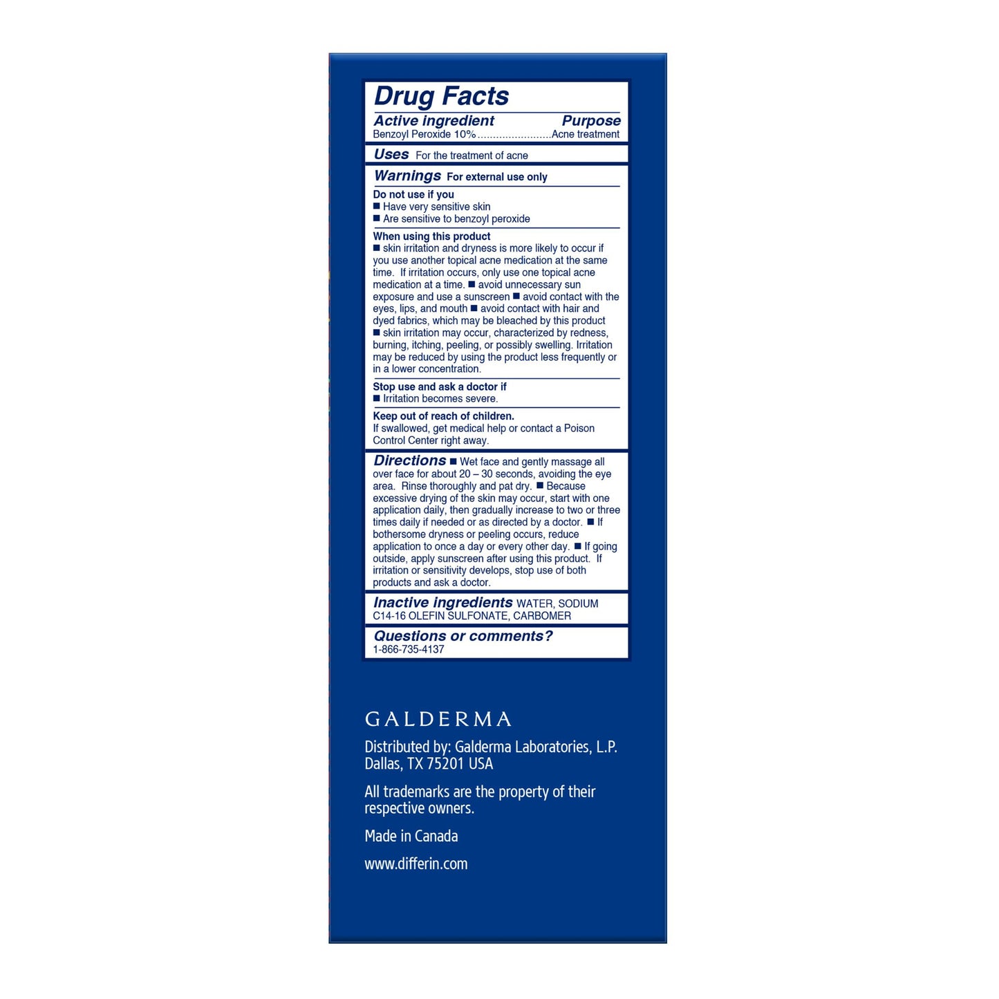 Differin Maximum Strength Acne Foaming Cleanser