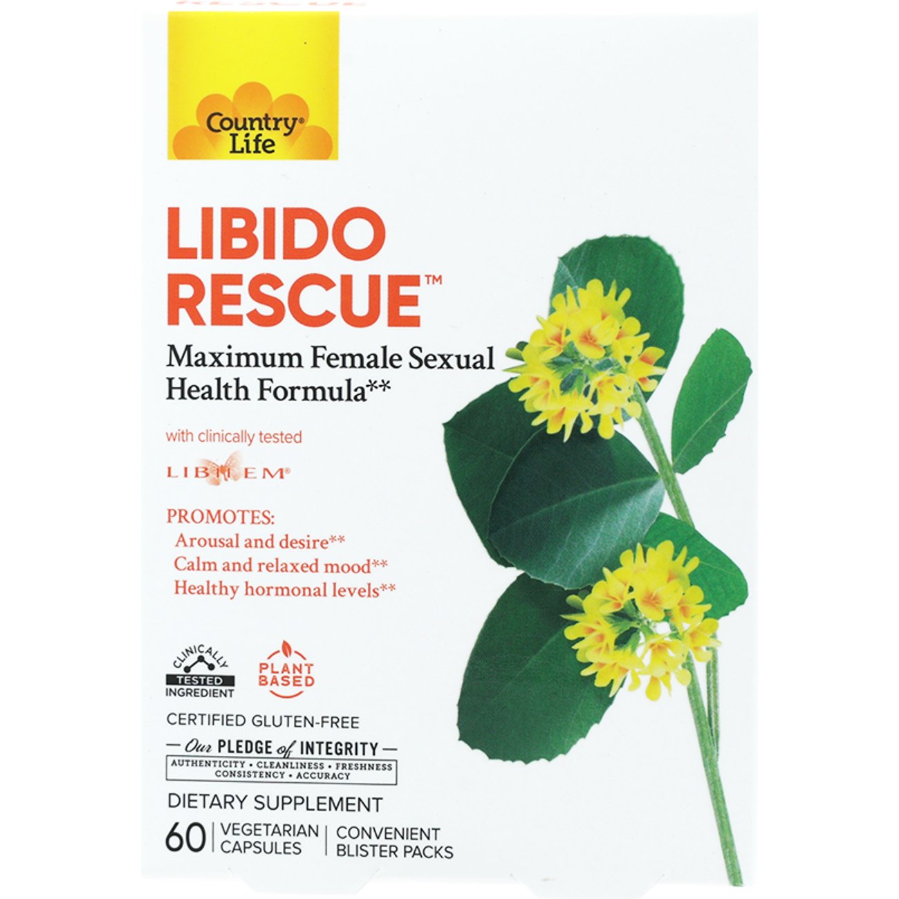 Country Life Vitamins Libido Rescue Vegetarian Capsules