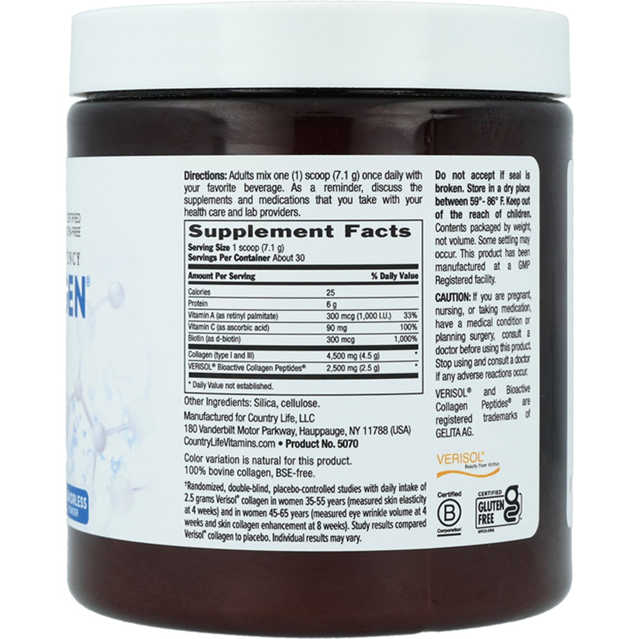 Country Life Vitamins Maxi-Collagen 7000 Powder