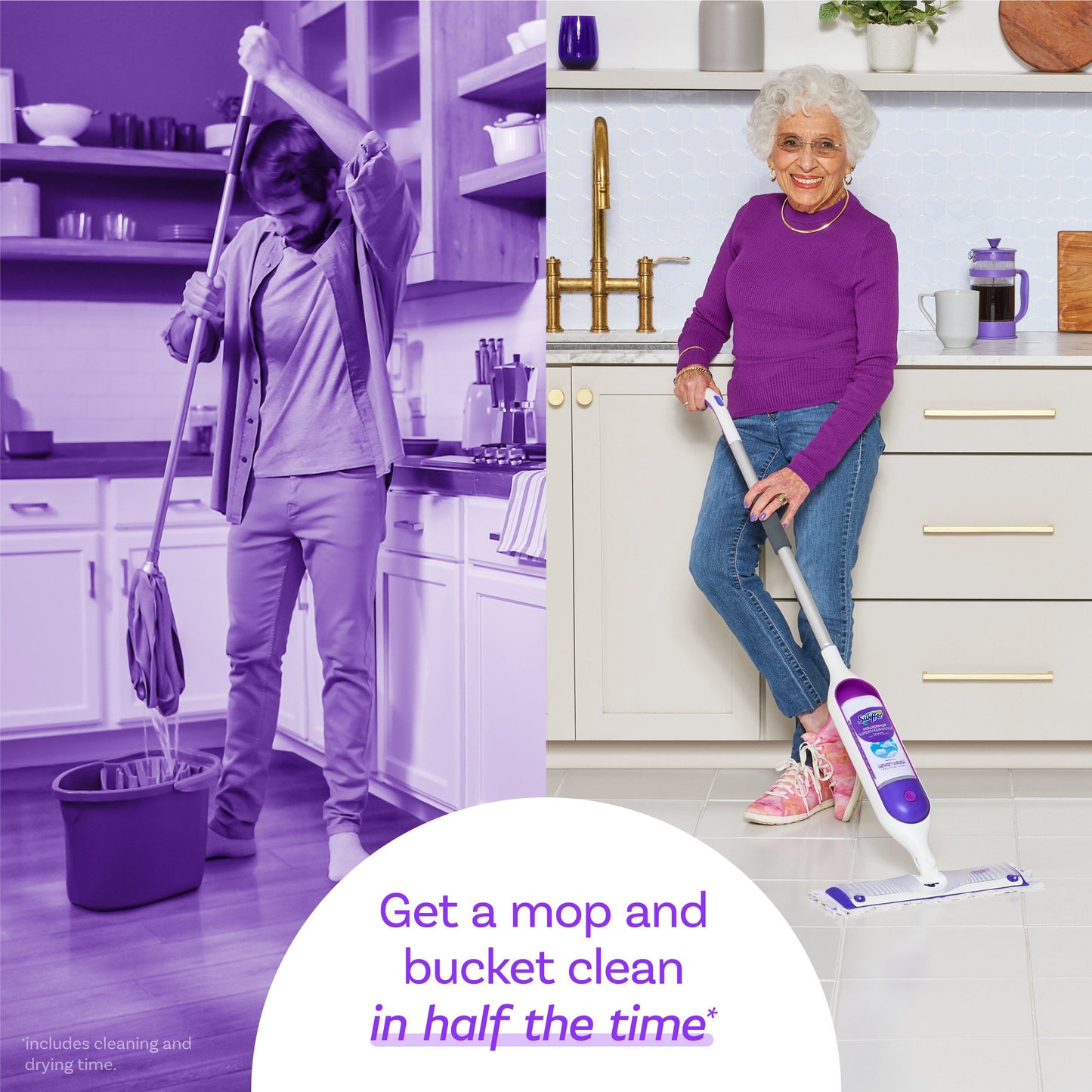 Swiffer PowerMop Multi-Surface Mop Kit for Floor Cleaning - Fresh Scent