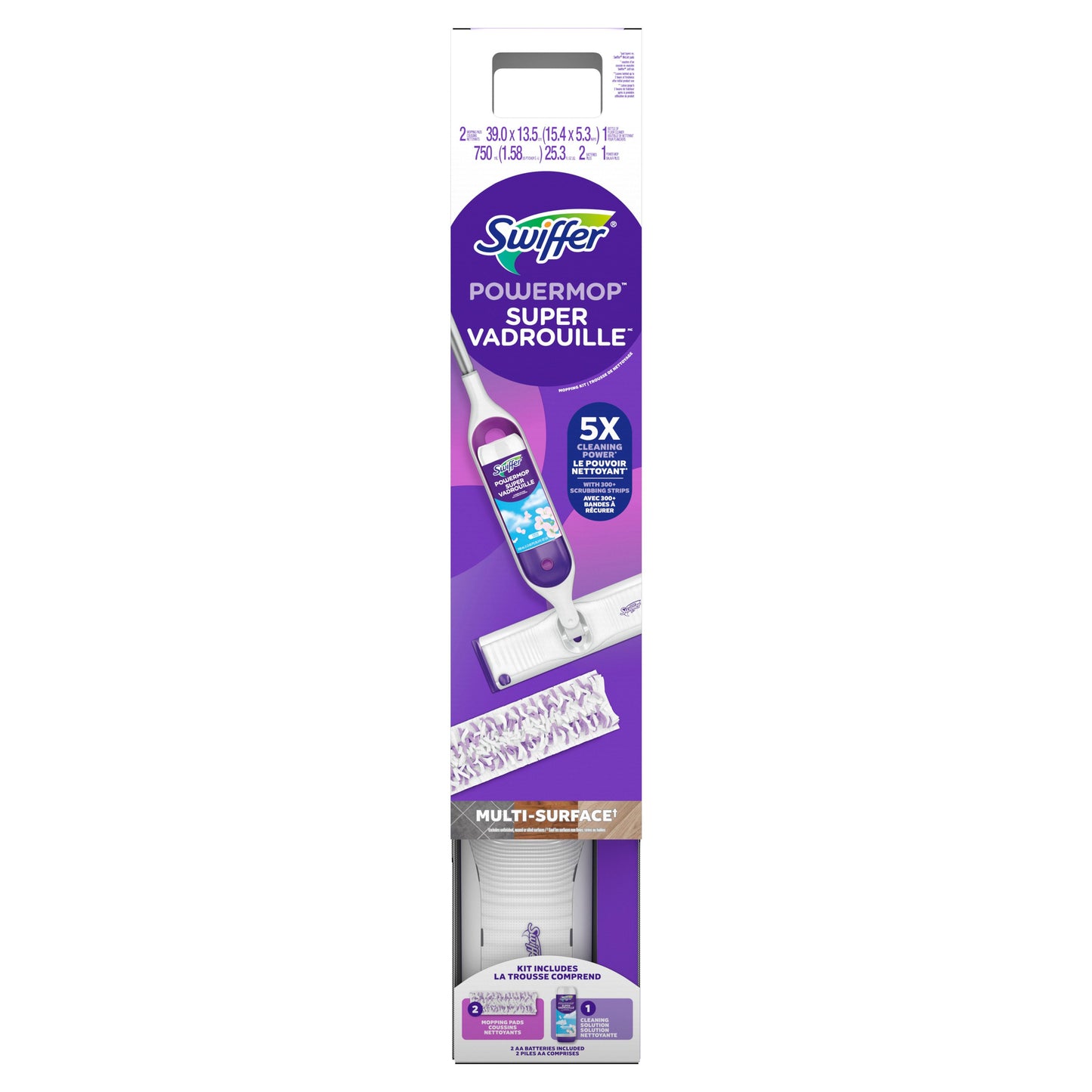 Swiffer PowerMop Multi-Surface Mop Kit for Floor Cleaning - Fresh Scent