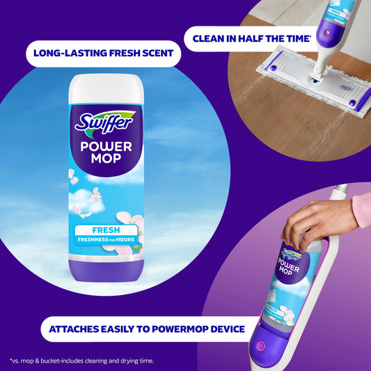 Swiffer Power Mop Floor Cleaner Solution Refill - Fresh Scent
