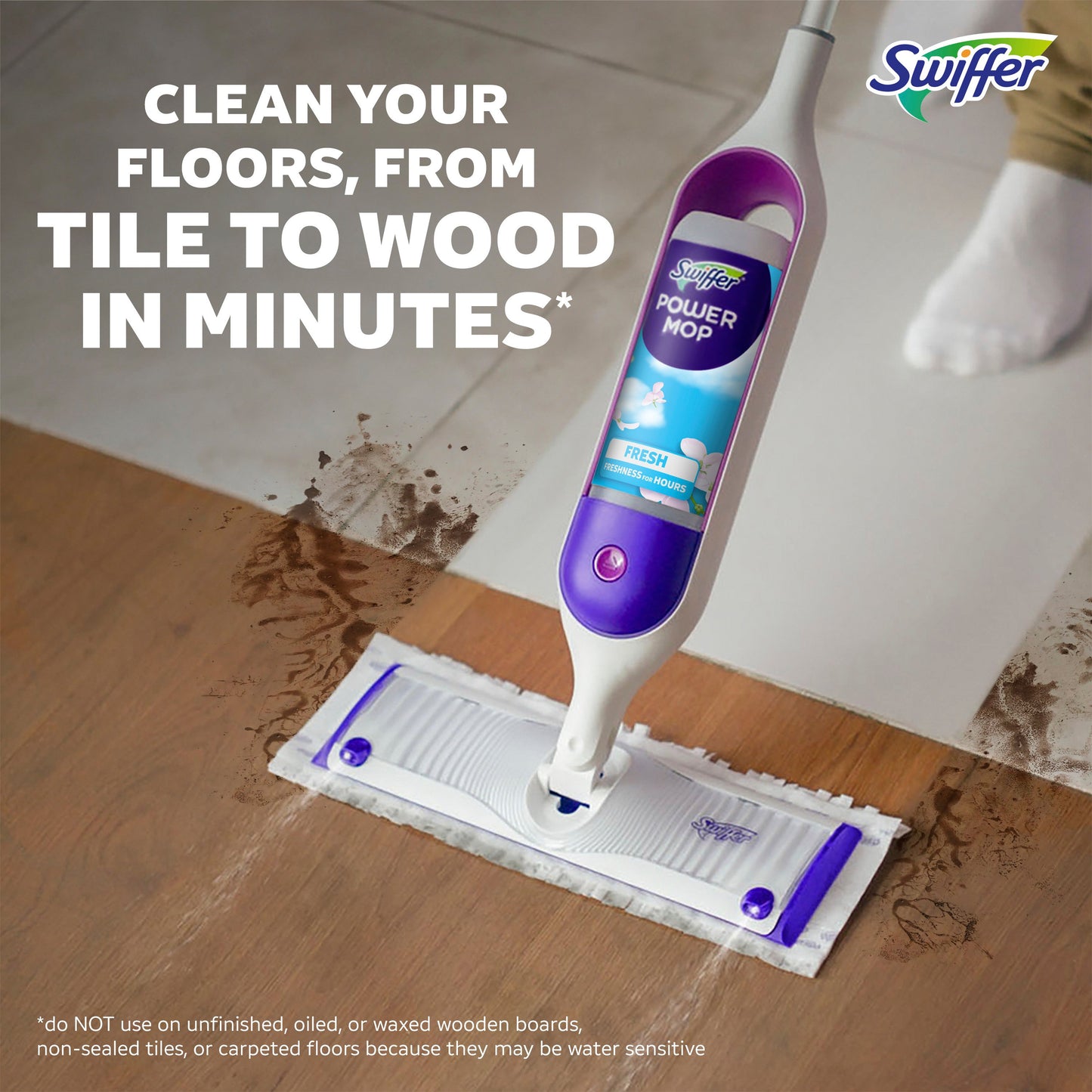 Swiffer Power Mop Floor Cleaner Solution Refill - Fresh Scent