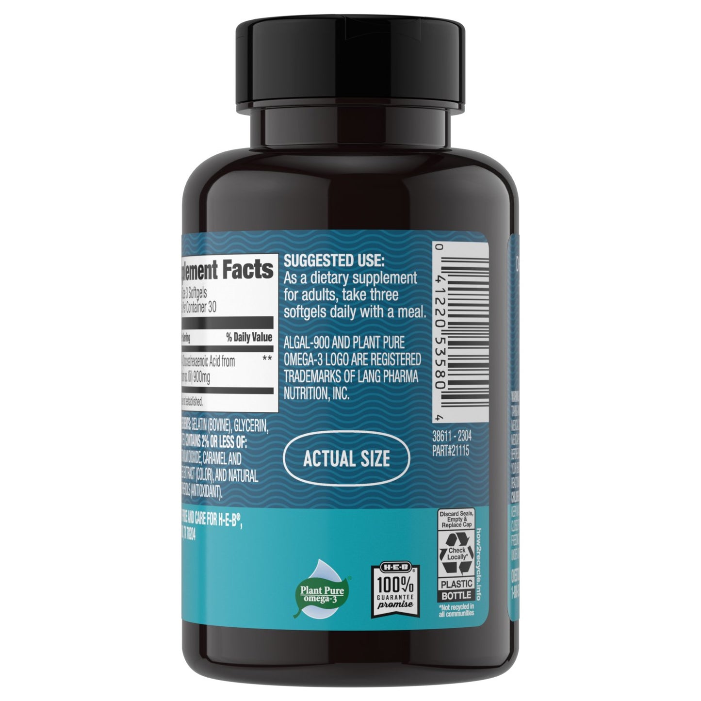 H-E-B Vitamins Algal-900 DHA Softgels