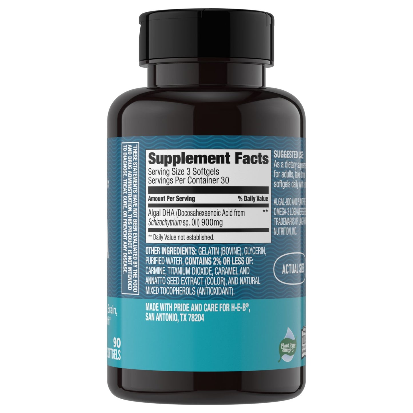 H-E-B Vitamins Algal-900 DHA Softgels