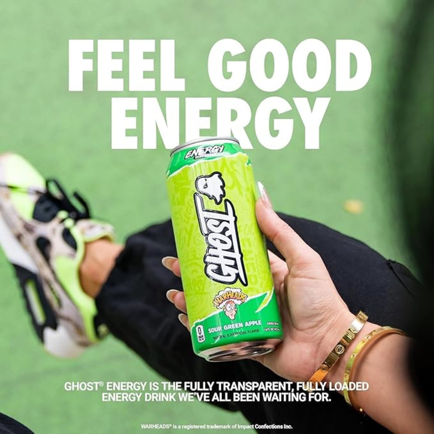 Ghost Zero Sugar Warheads Sour Green Apple Energy Drink