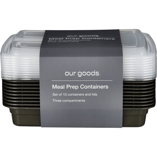 our goods 3 Section Meal Prep Container