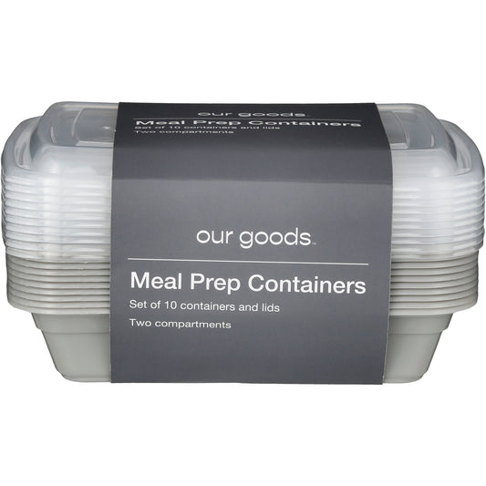 our goods 2 Section Meal Prep Containers