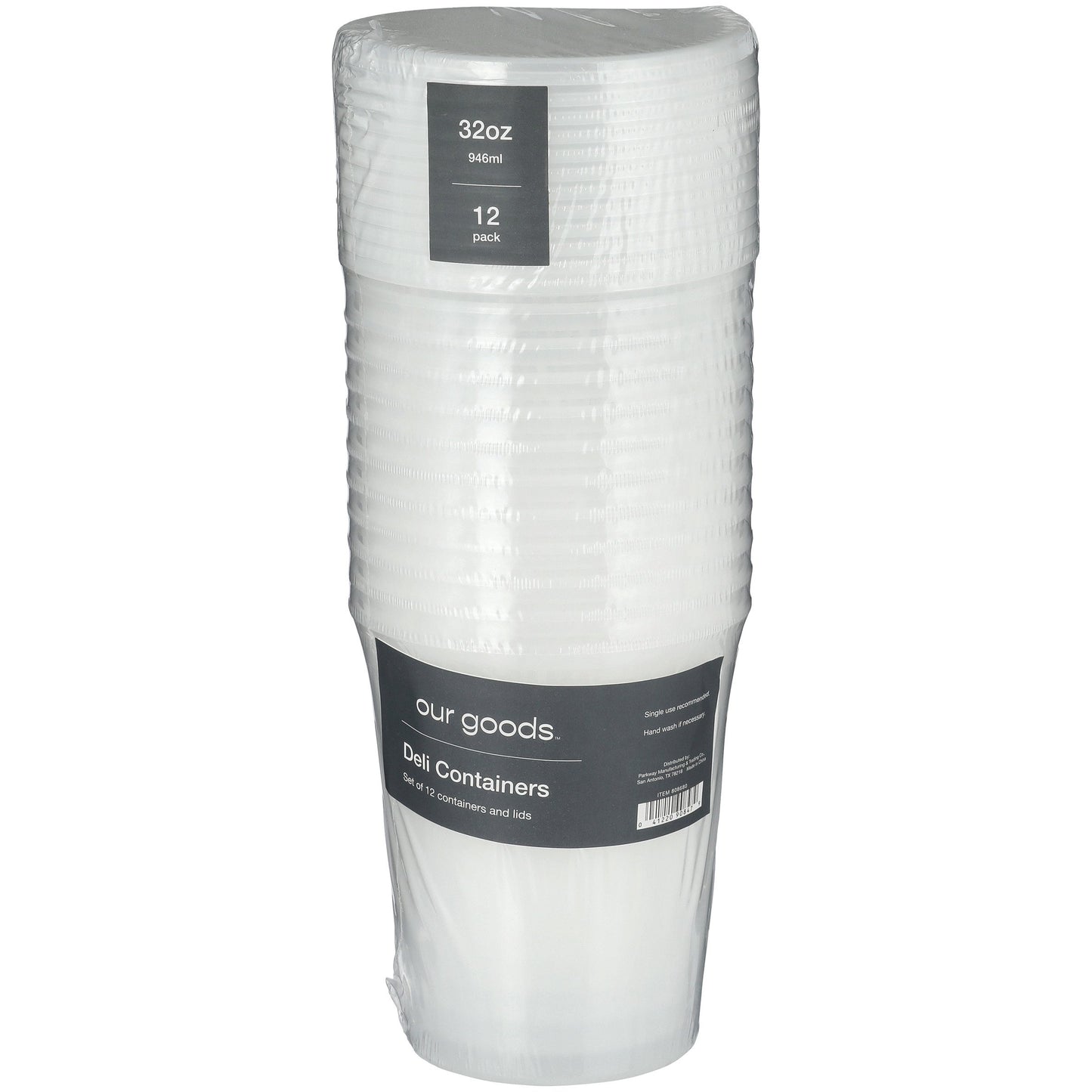 our goods Deli Containers with Lids, 12 Pk