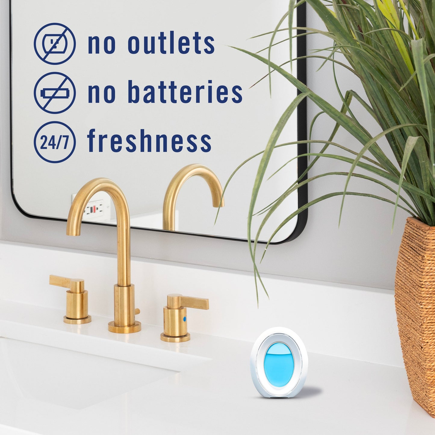 Febreze Luxe Bathroom Odor-Fighting Air Freshener - Ocean