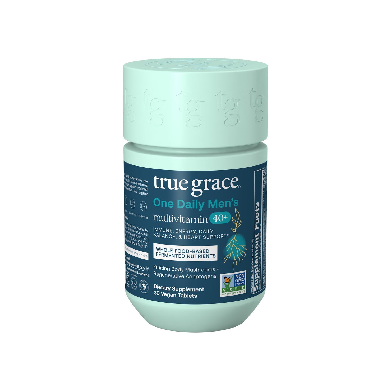 True Grace One Daily Men's Multivitamin 40+ Vegan Tablets
