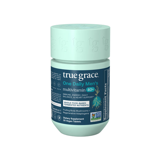 True Grace One Daily Men's Multivitamin 40+ Vegan Tablets