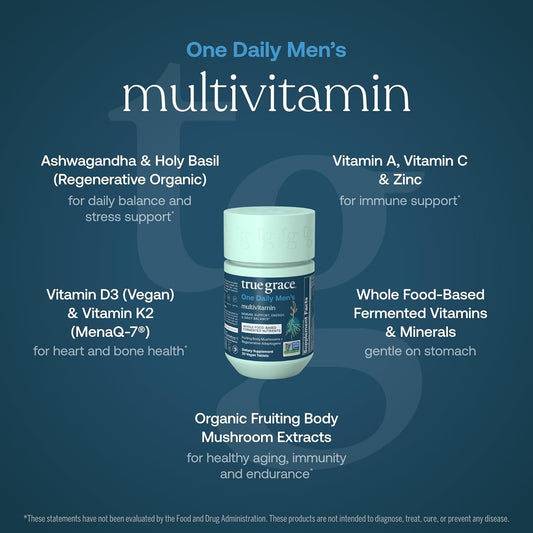 True Grace One Daily Men's Multivitamin Vegan Tablets