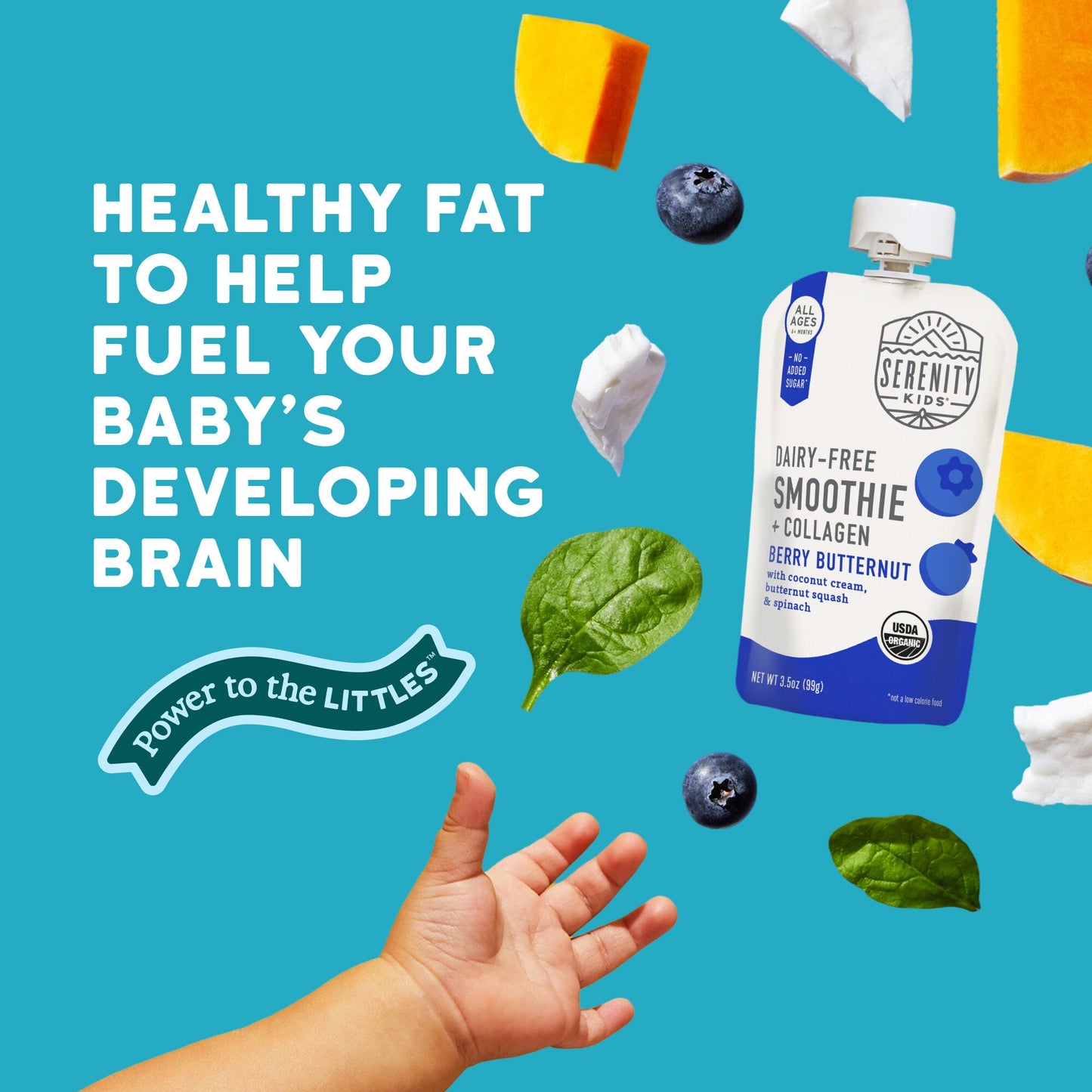 Serenity Kids Dairy Free Smoothie with Collagen - Berry Butternut