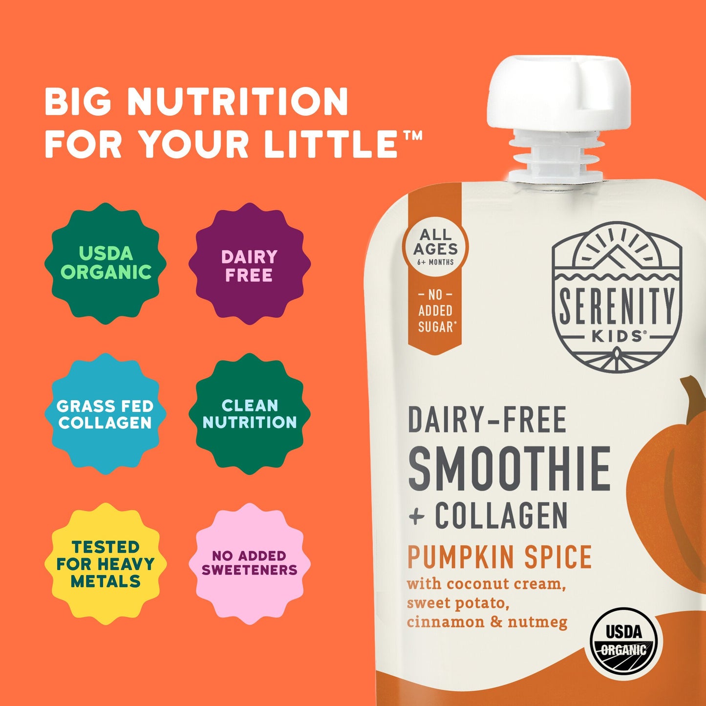 Serenity Kids Dairy Free Smoothie with Collagen - Pumpkin Spice