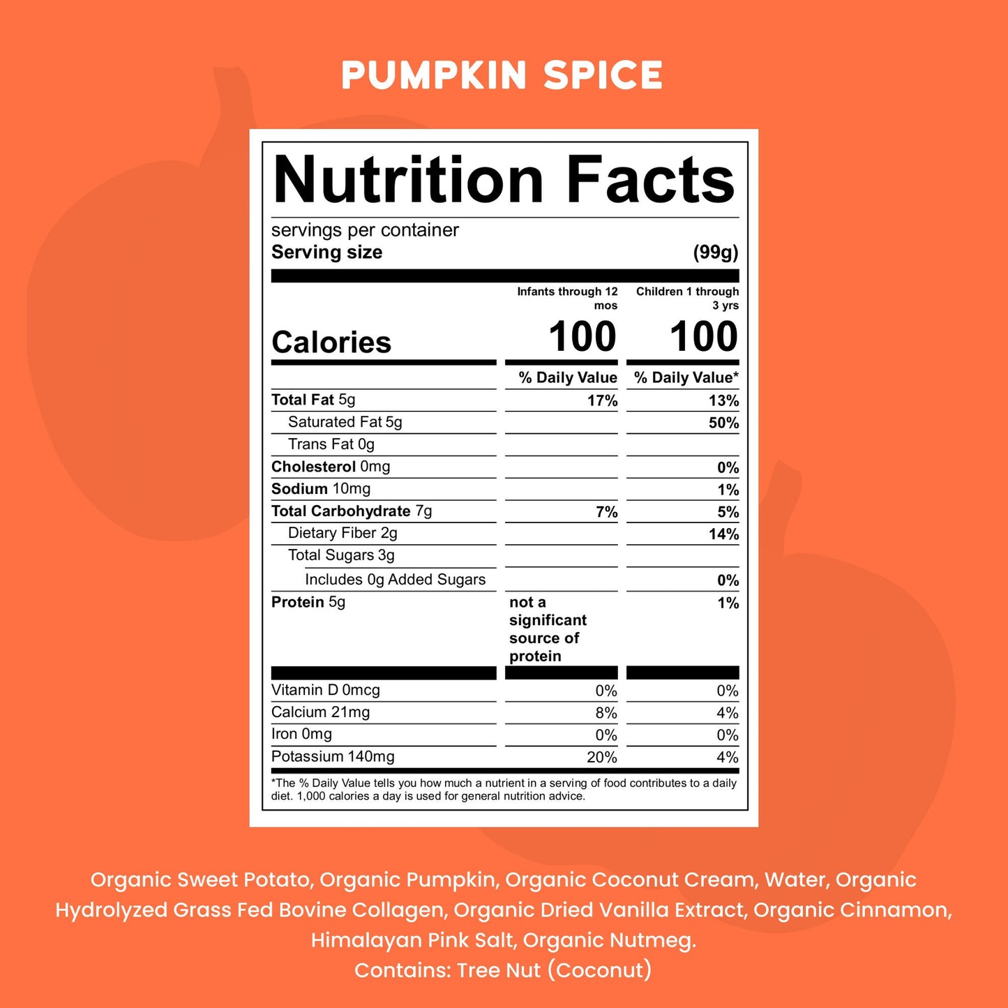 Serenity Kids Dairy Free Smoothie with Collagen - Pumpkin Spice