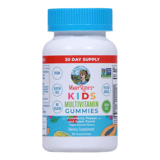 Mary Ruth's Kids' Sugar Free Multivitamin Gummies - Strawberry, Papaya & Super Punch