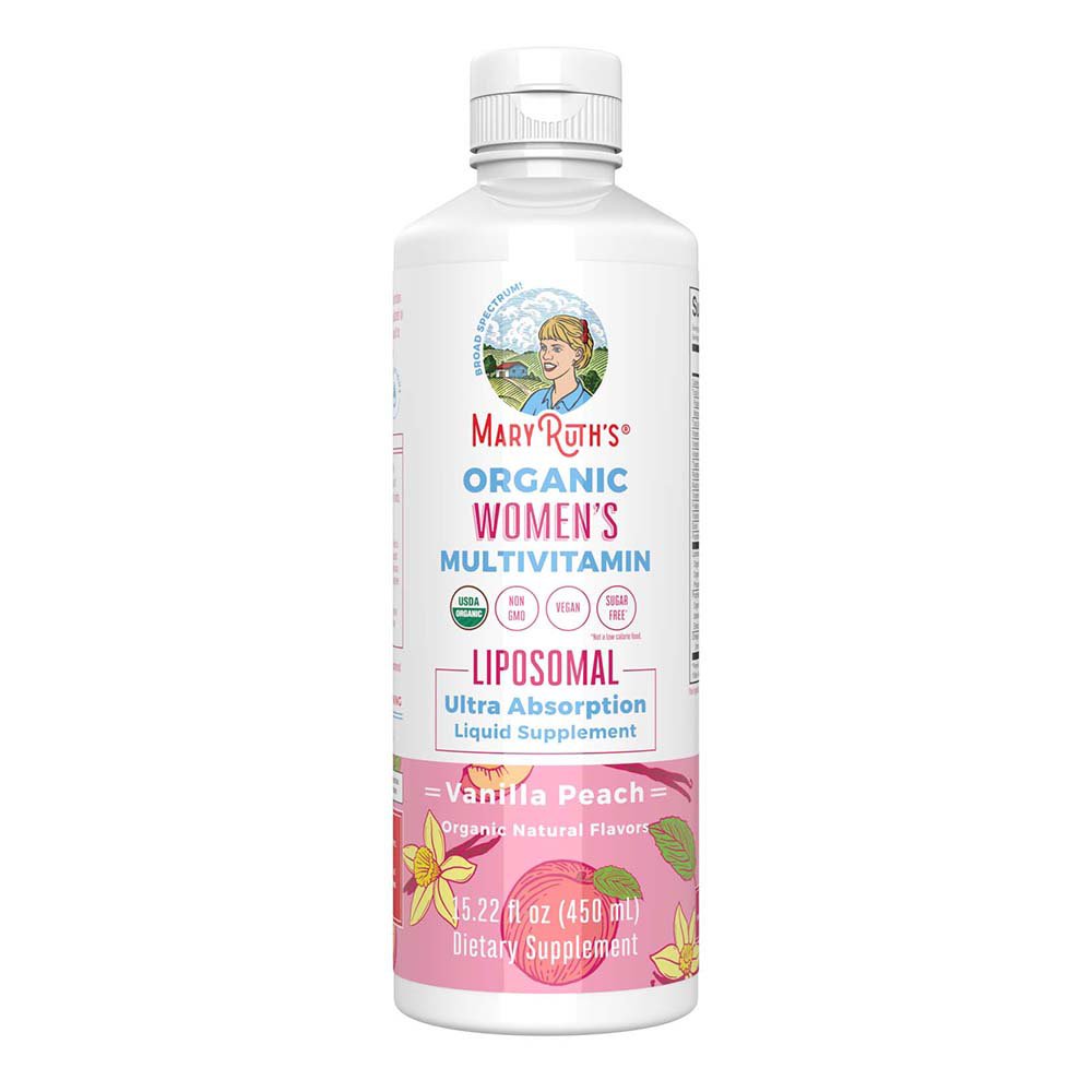 Mary Ruth's Organic Women's Multivitamin Liposomal Liquid Supplement - Vanilla Peach