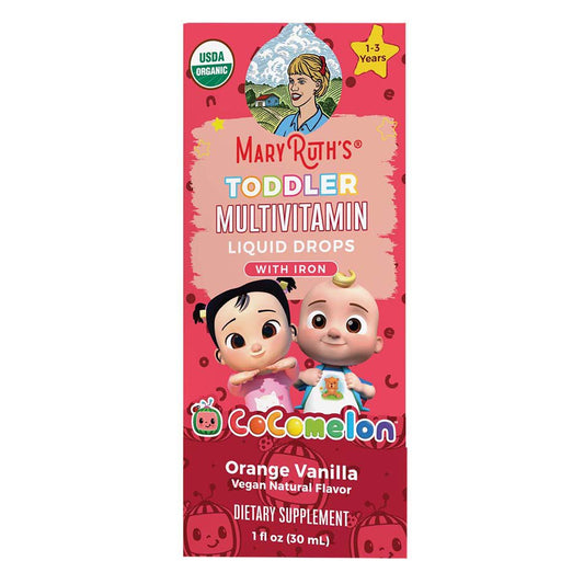 Mary Ruth's Toddler Multivitamin Liquid Drops with Iron - Orange Vanilla