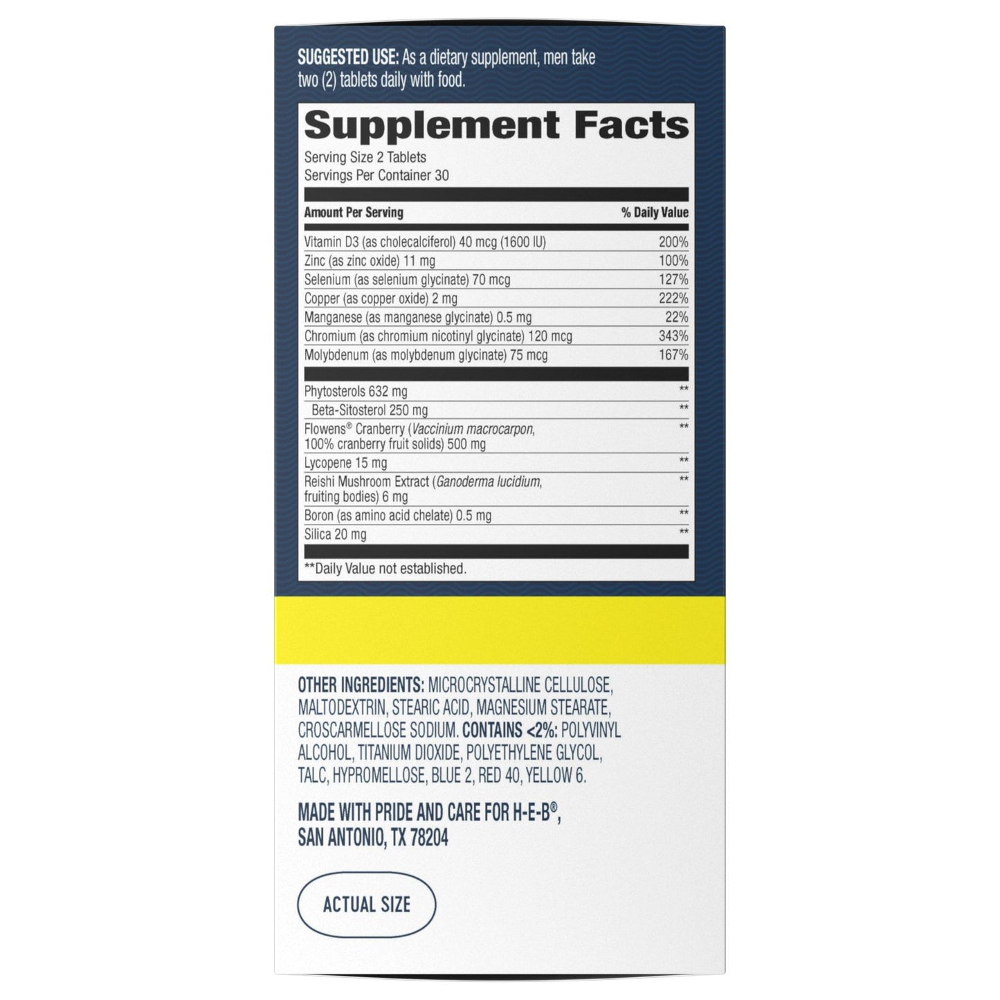 H-E-B Vitamins Advanced Prostate Max+ Tablets