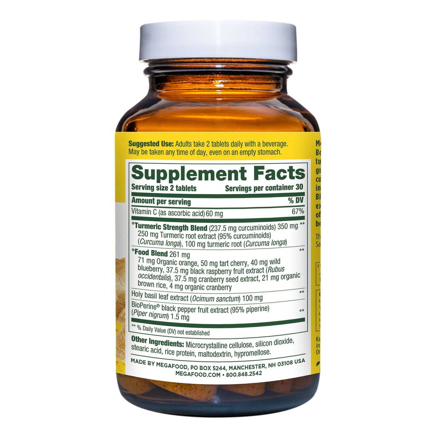 MegaFood Turmeric Curcumin Mini Tablets