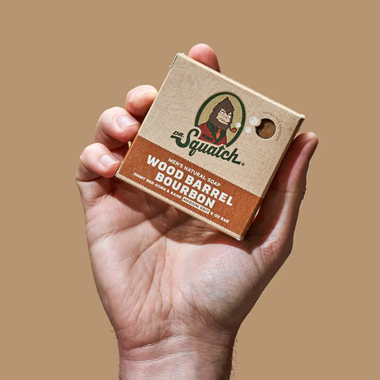 Dr. Squatch Men's Natural Soap Bar - Wood Barrel Bourbon