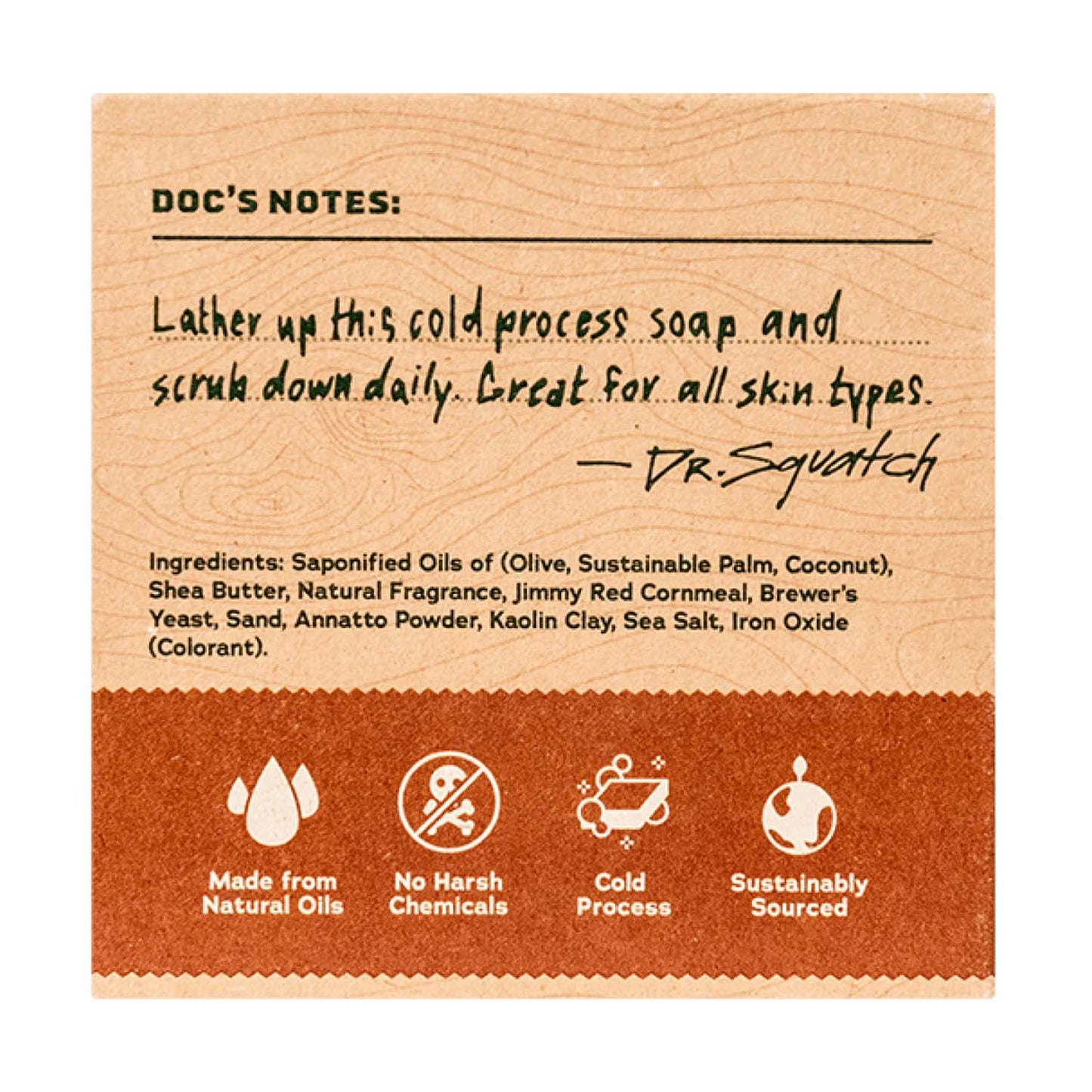 Dr. Squatch Men's Natural Soap Bar - Wood Barrel Bourbon