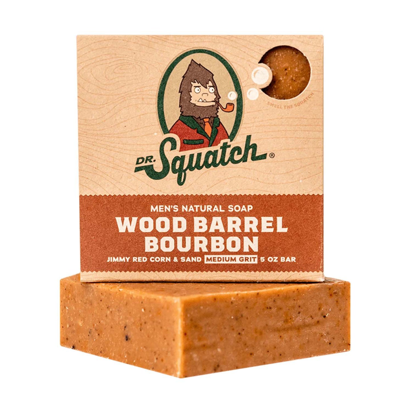 Dr. Squatch Men's Natural Soap Bar - Wood Barrel Bourbon