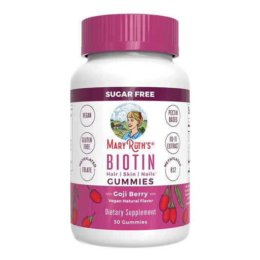 Mary Ruth's Biotin Gummies for Hair, Skin & Nails - Goji Berry