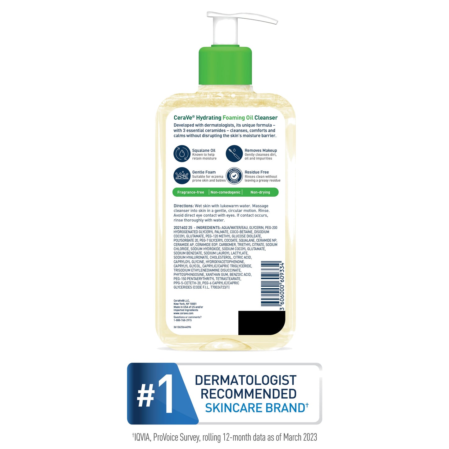 CeraVe Hydrating Foaming Oil Cleanser