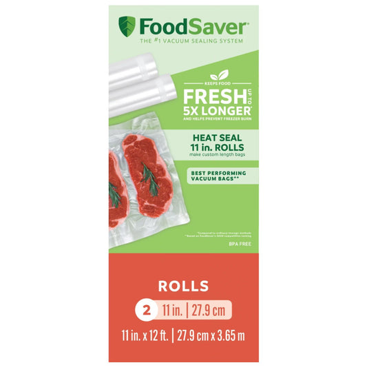 FoodSaver Heat Seal Vacuum Rolls, 2 pk