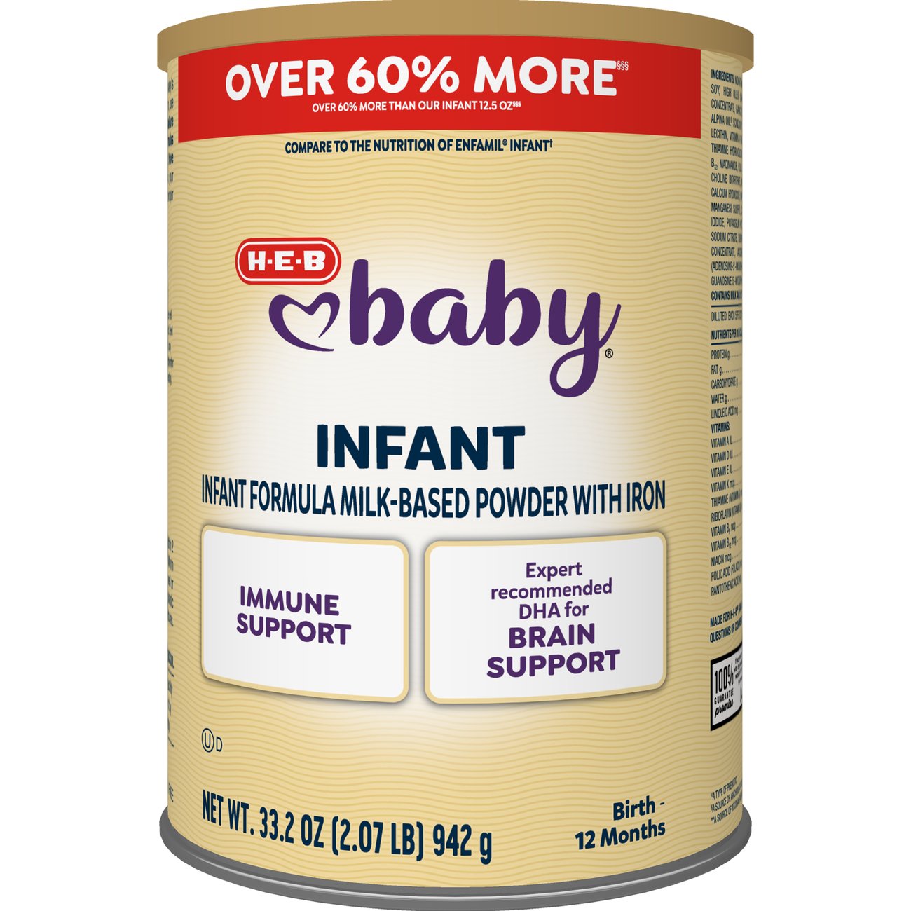 H-E-B Baby Infant Formula Milk-Based Powder with Iron