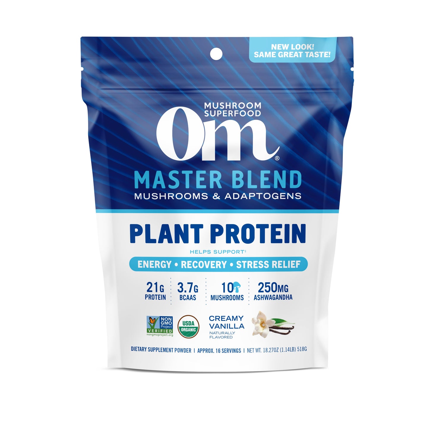 Om Mushroom Superfood Master Blend Plant Protein - Creamy Vanilla